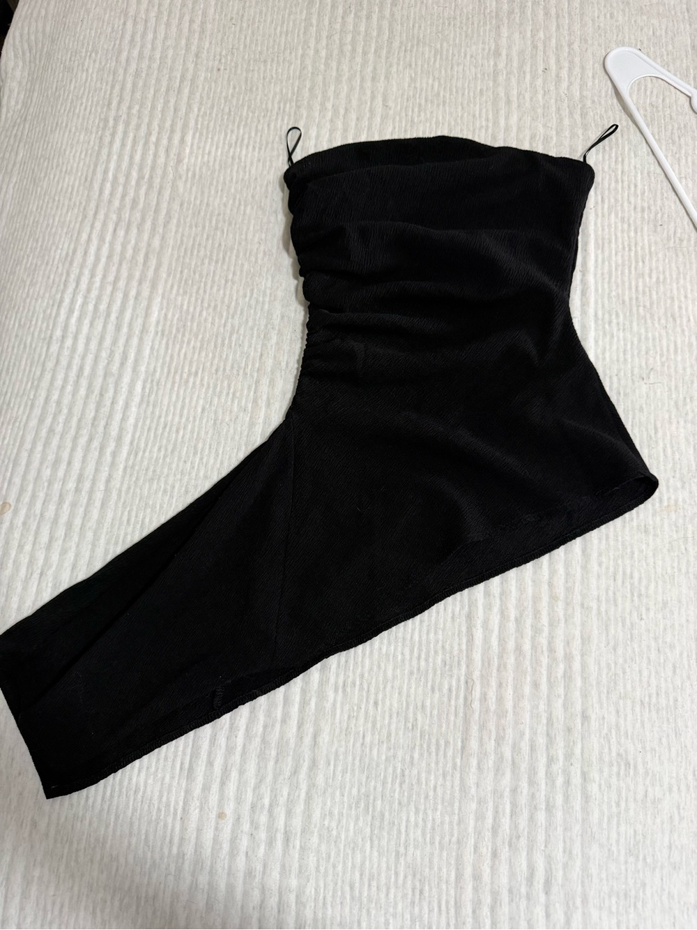 Zara Strapless Asymmetric Knit Top